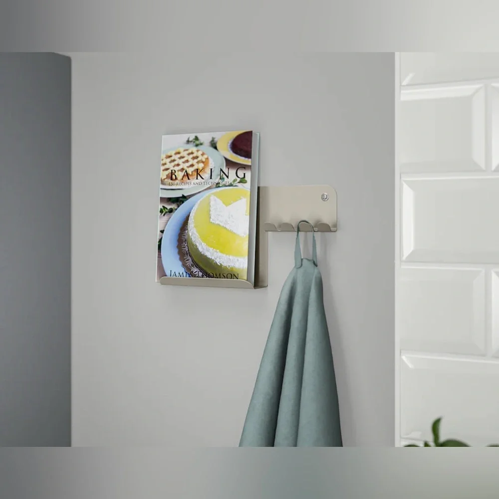 IKEA HAVREKROSS Wall Mounted Organizer w/ Hooks Light Grey-Beige